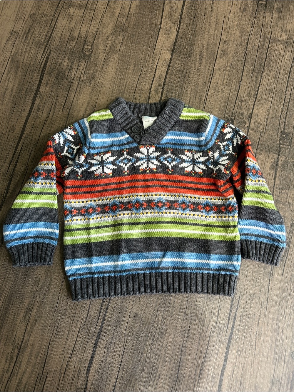 Gymboree Striped Fair Isle Sweater size 18-24 months